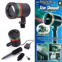 Лазер прожектор Star Shower с 2 движещи се цвята , точки, снимка 8 - Прожектори - 27193624