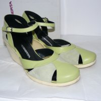 Roberta обувки, платформа 7см, светло зелен естествен велур – 37 номер, 24.5см, снимка 9 - Дамски ежедневни обувки - 28761721