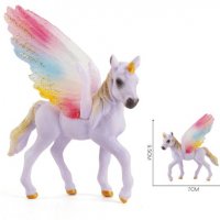 Летящ Еднорог Unicorn пластмасова фигурка играчка и топер украса за торта декор, снимка 1 - Фигурки - 28749429