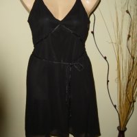 Всичко по 5 лв - Черна рокля от шифон с подплата, снимка 4 - Рокли - 40550871