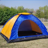 Палатка 205 х 150 х 140 см. 3 местна с покривало/двуслойна/, снимка 2 - Палатки - 29000521