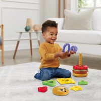 VTech Baby Бургер играчка за подреждане и сортиране с 6 парчета храна за малки деца, снимка 3 - Образователни игри - 43948674