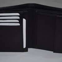 Mano 1919 MOLLIS M19850 черен вертикален портфейл до 13 карти, снимка 1 - Портфейли, портмонета - 32742164