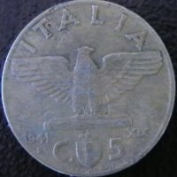 5 центисими 1941, Италия, снимка 1 - Нумизматика и бонистика - 34634282