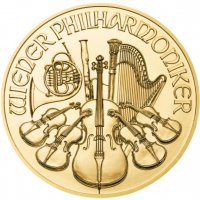 Златна монета Австрийска филхармония 1/10 oz 2021, снимка 1 - Нумизматика и бонистика - 29790854