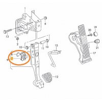 Щипка държач за педал спирачка за Audi Skoda Seat VW, снимка 4 - Части - 39314870