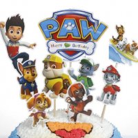 Paw Pes Patrol Пес Патрул сет топери клечки декор за торта украса парти Рожден Ден, снимка 1 - Други - 21784076