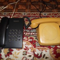 Ретро стационарен телефон panasonic и респром, снимка 1 - Антикварни и старинни предмети - 29034289