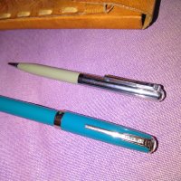 Комплект автоматичен молив и писалка Союз от Соца-СССР-калъвче естествена кожа, снимка 2 - Колекции - 33020752