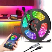 2 метра лента RGB LED 505, дистанционно, APP - Android/iOS, многоцветна, снимка 2 - Лед осветление - 43329259