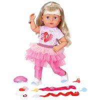 BABY Born - Кукла с дълга коса и аксесоари Sister Style&Play, 43 см Zapf Creation 833018, снимка 3 - Кукли - 42975928
