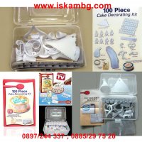 КОМПЛЕКТ ЗА ДЕКОРАЦИЯ НА СЛАДКИШИ 100 ЧАСТИ CAKE DECORATING KIT, снимка 11 - Други - 26992729