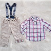 Риза и панталон за бебе 3-6 месеца, снимка 2 - Комплекти за бебе - 43551402