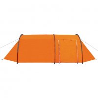 Къмпинг палатка за 4 души, сиво и оранжево, снимка 3 - Палатки - 37714348