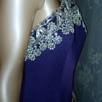 Starzz-Нова лилава със златист акцент дълга официална рокля- , снимка 10 - Рокли - 32334981