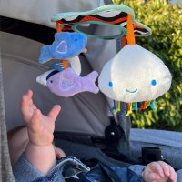 Бебешка сензорна въртележка с морски животни за кошарка или количка, снимка 7 - За бебешки колички - 43214982