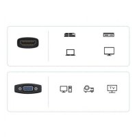 Преходник Адаптер от HDMI към VGA Baseus Lite WKQX010001 Черен Adapter HDMI to VGA, снимка 5 - Друга електроника - 38147480