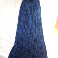 Дълга рокля цвят  син- материя трико , снимка 1 - Рокли - 27988911