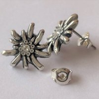 Нови абстрактни сребърни обеци с циркони, снимка 3 - Обеци - 36899695