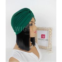 Тюрбан за коса едноцветен маслено зелен, снимка 4 - Аксесоари за коса - 33047138