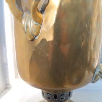 Месингов самовар за чай, снимка 3 - Антикварни и старинни предмети - 43271959