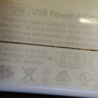 Зарядно устройство Apple A1401 за iPhone/iPad/iPod, 12W, 5.2V/2.4A, снимка 3 - Apple iPhone - 38349826