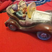 керамична фигурка автомобил на пикник UK 60те години, снимка 2 - Антикварни и старинни предмети - 43136046