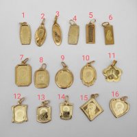Златни кръстове и богородици 14к 585проба, снимка 2 - Колиета, медальони, синджири - 35365711