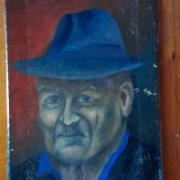 Картина автопортрет на художника Константин Гърнев- Кочо, снимка 4 - Антикварни и старинни предмети - 39579214