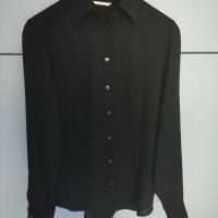 Черна риза Marks & Spencer, снимка 1 - Ризи - 37867814