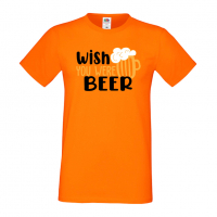 Мъжка тениска Wish you were beer,Бира,Бирфест,Beerfest,Подарък,Изненада,Рожден Ден, снимка 8 - Тениски - 36389452