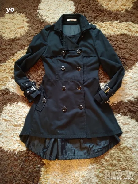 Черен тренч размер ХС , снимка 1