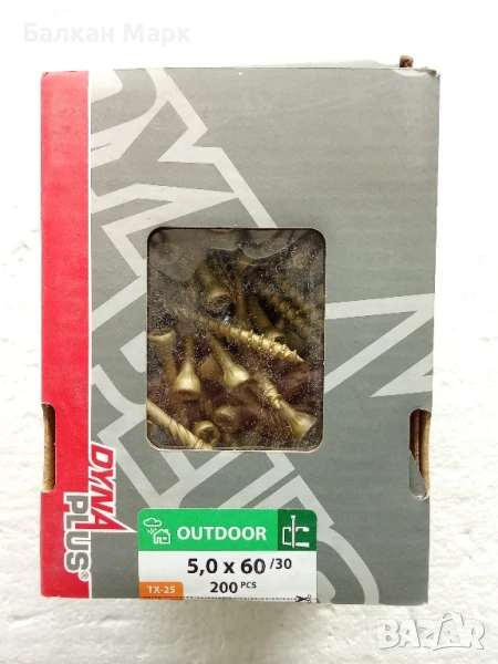 ВИНТОВЕ ЗА ДЕКИНГ – DYNA PLUS OUTDOOR – 5x60 мм – 200 бр./оп., снимка 1