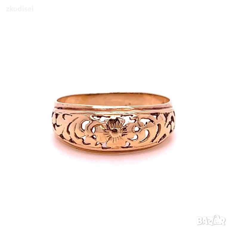 Златен дамски пръстен 2,85гр. размер:62 14кр. проба:585 модел:35353-5, снимка 1