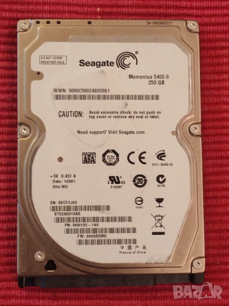 Хард диск за лаптоп 250 GB. , снимка 1