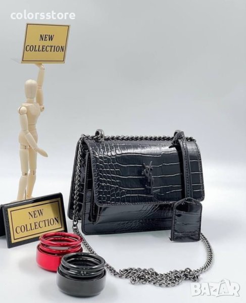 Луксозна черна чанта YSL- BN1, снимка 1