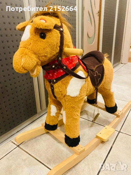 Плюшено конче люлка Moni със звуци, снимка 1