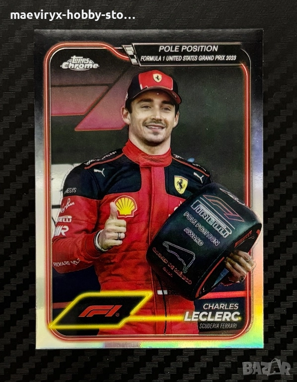 Topps Chrome Formula 1 (2024) - Charles Leclerc/Чарлс Леклърк #155 Рефрактор, снимка 1