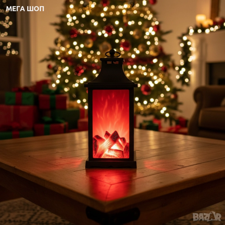 LED декоративен фенер с ефект на жив пламък, снимка 1