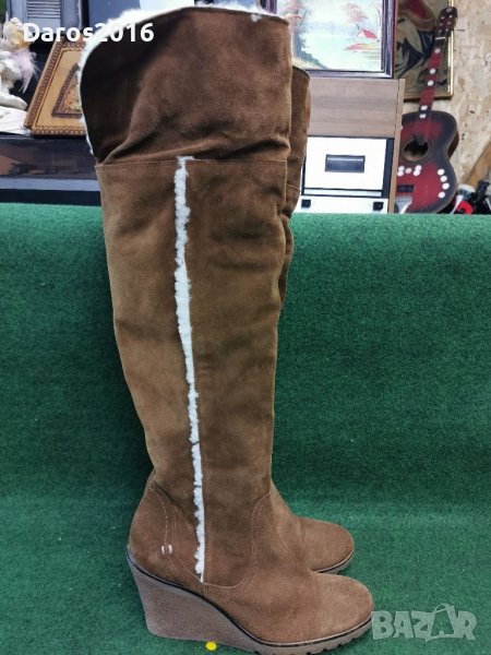 Топли дамски чизми с платформа 37 номер , снимка 1