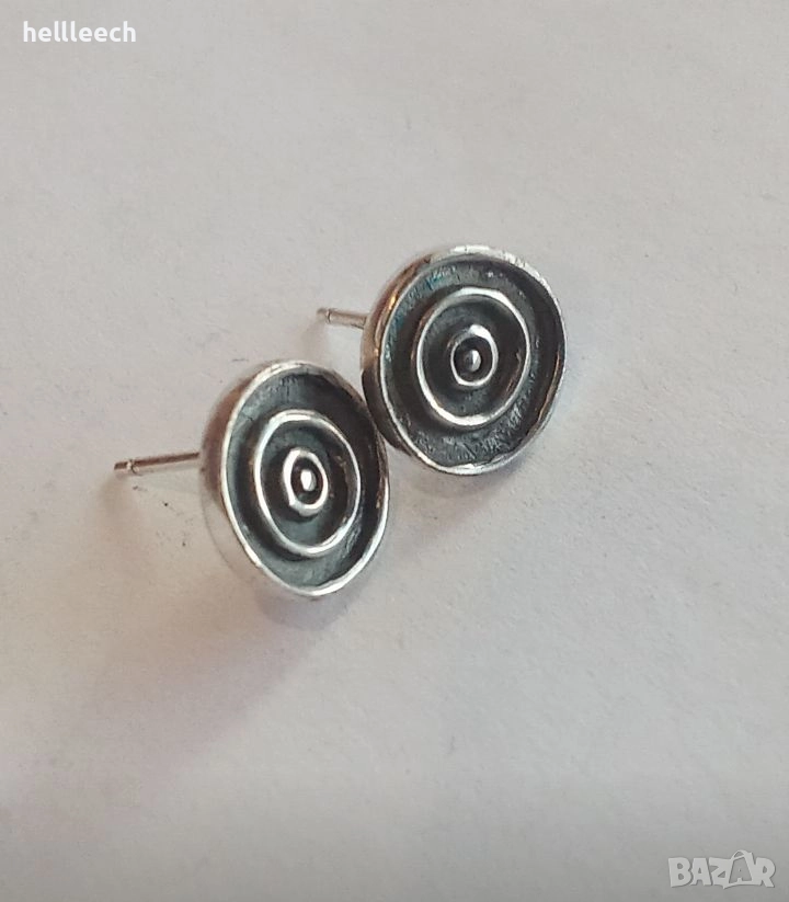 Сребърни обеци, снимка 1