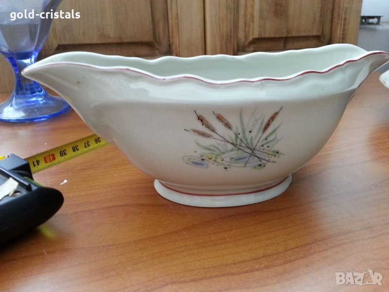 Стар български порцелан сосиера, снимка 1