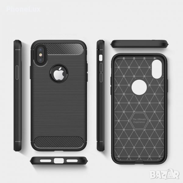 Slim Armor силиконов противоударен карбонов кейс за iPhone 11 Pro X XR XS XS MAX 7 7 Plus 8 8+ 6 6s, снимка 1