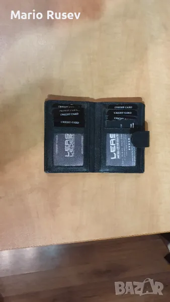 Луксозен  LEAS портфейл от естествена кожа, унисекс, снимка 1