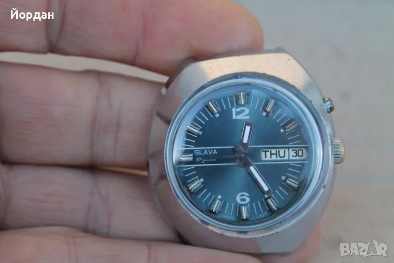 СССР мъжки часовник ''Слава'' 27 камъка, снимка 1