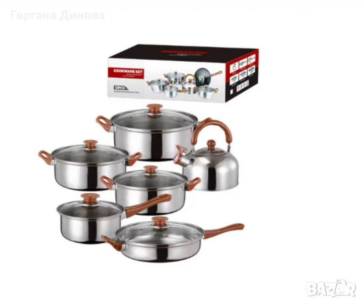 Комплект тенджери + подарък кухненски прибори , снимка 1