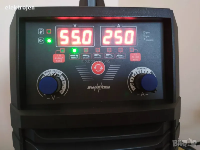 Телоподаващо 250 PROFESSIONAL Синергичен Заваръчен / Телоподаващ апарат за Алуминий MIG MMA TIG 250 , снимка 1