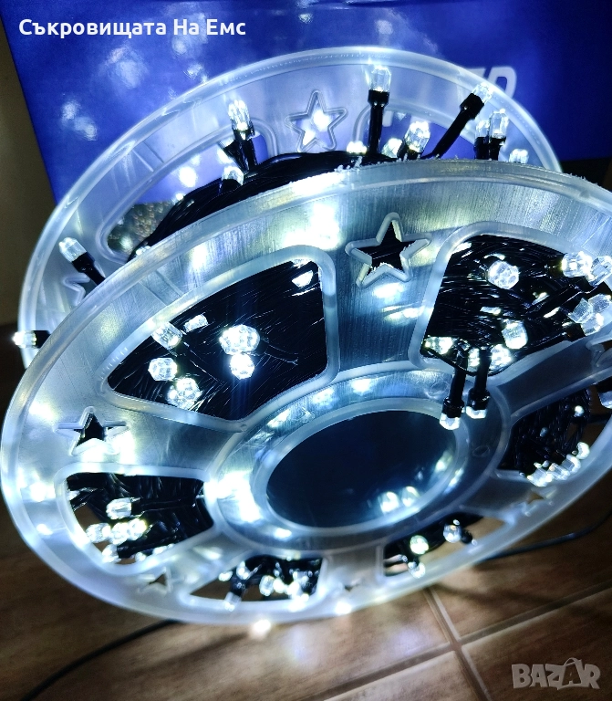 1️⃣0️⃣0️⃣МЕТРА Коледни LED Лампи Diamond Crystal Диод 🎅58лв.🎅 , снимка 1