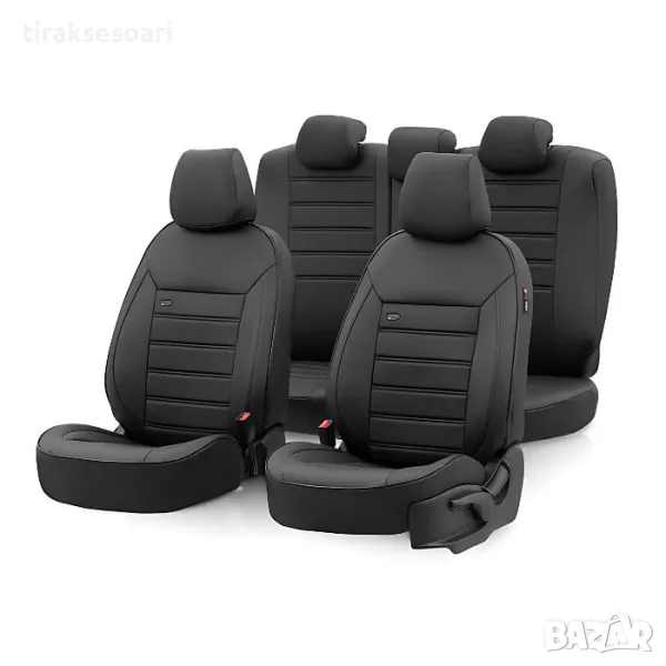 Комплект 4 седалки LUX Черна Тапицерия за седалки Otom Premium PRM101 , снимка 1