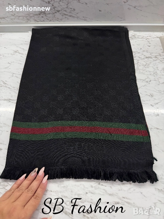 Черен шал Gucci , снимка 1